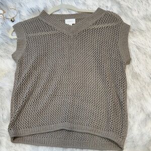 Cyrus Sleeveless Knit Top in Taupe